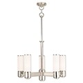 Livex Lighting 5-Light Polished Nickel Dinette Chandelier with Hand Blown Satin Opal White Glass (52105-35)