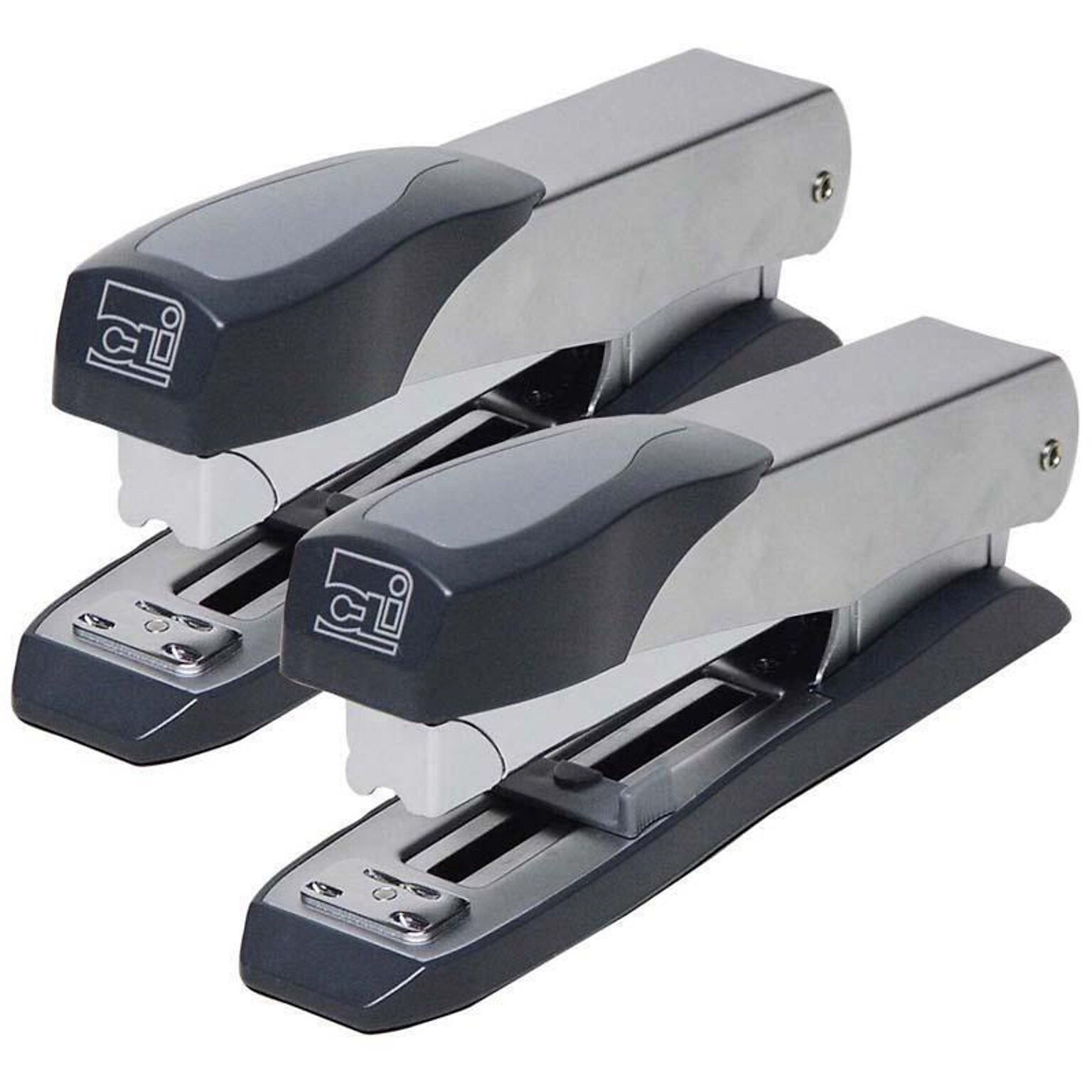 Charles Leonard Executive Desktop Stapler, 50 Sheet Capacity, Silver/Gray (CHL82415)