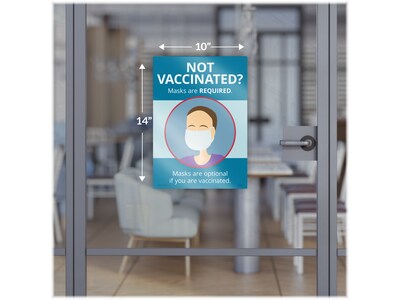 ComplyRight Mask Requirements Window Cling, 10" x 14", English (N0246)