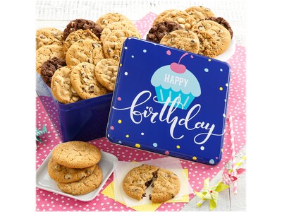 Mrs. Fields Cookie Happy Birthday Tin Variety Pack (ST17EV834)