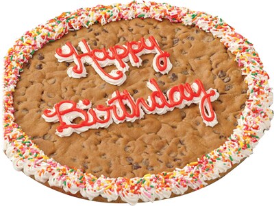 Mrs. Fields Birthday Chocolate Chip Cookie Cake, (ST4680)
