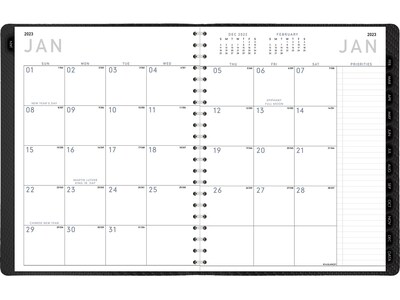 2023 AT-A-GLANCE Contemporary 8.25 x 11 Weekly & Monthly Planner, Charcoal (70-950X-45-23)