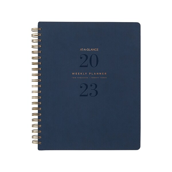 2023 AT-A-GLANCE Signature 8.5 x 11 Weekly & Monthly Planner, Navy (YP905-2023)