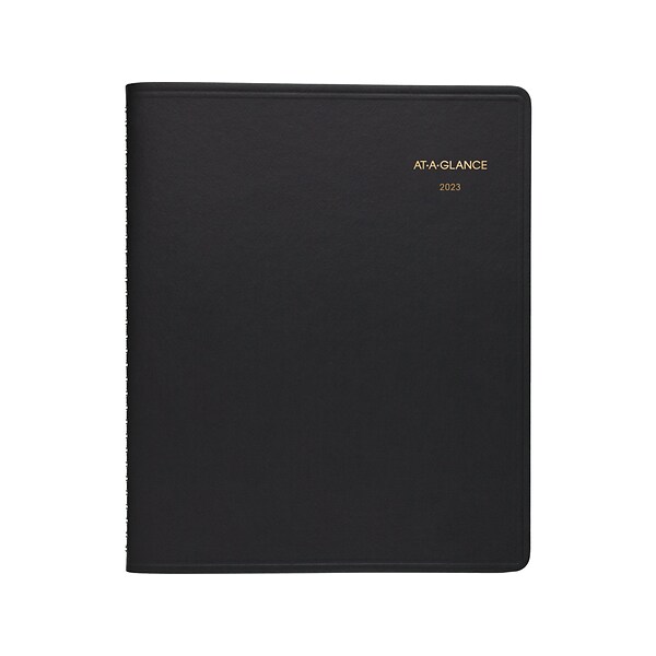 2023 AT-A-GLANCE 8.5 x 11.4 Daily Appointment Book Planner, Black (70-214-05-23)