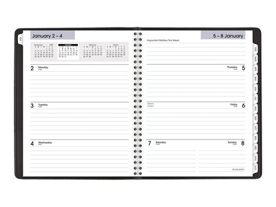 2023 AT-A-GLANCE DayMinder Executive 7" x 8.75" Weekly & Monthly Planner, Black (G545-00-23)