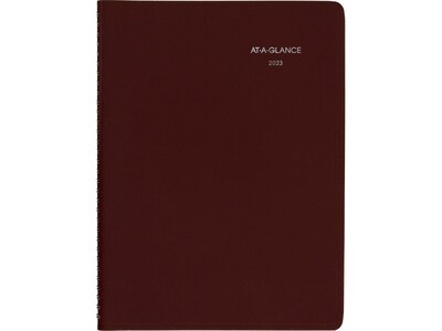 2023 AT-A-GLANCE DayMinder 8 x 11 Weekly Appointment Book Planner, Burgundy (G520-14-23)