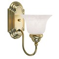 Livex Lighting 1-Light Wall Antique Brass Medium Bath Vanity (1001-01)