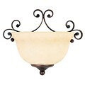 Livex Lighting 1-Light Imperial Bronze Wall Sconce with Vintage Scavo Glass Shade (6161-58)
