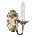 Livex Lighting 1-Light Antique Brass Wall Mount Sconce (4151-01)