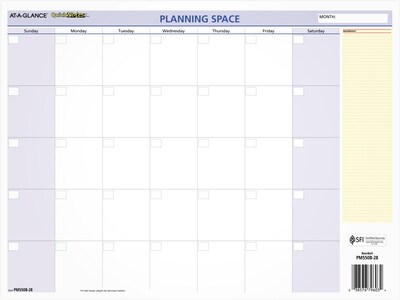 2023 AT-A-GLANCE QuickNotes 16 x 12 Yearly Wet-Erase Wall Calendar, White/Blue/Yellow (PM550B-28-2