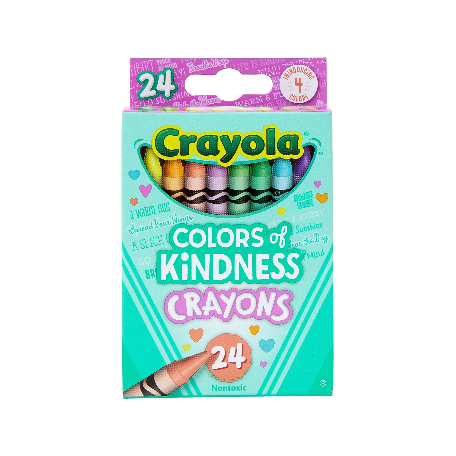 Crayola Colors of Kindness Crayons, Assorted Colors, 24/Box (52-0130)