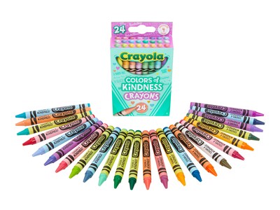 Crayola Colors of Kindness Crayons, Assorted Colors, 24/Box (52-0130)