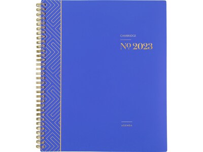2023 Cambridge WorkStyle 8.5 x 11 Weekly & Monthly Planner, Blue (1606-905-20-23)