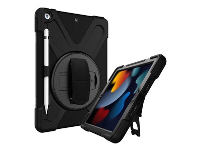 CODi Rugged Polycarbonate/Silicone Case for 10.2" iPad Gen 7/8/9, Black  (C30705065)