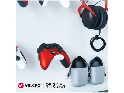 Velcro ECO Collection Sticky Back Hook & Loop Fastener, 1.75" x 3", Black, 2/Pack (VEL-30189-USA)