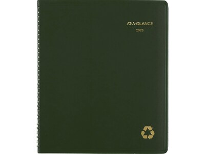 2023 AT-A-GLANCE Recycled 9 x 11 Monthly Planner, Green (70-260G-60-23)