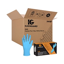 Kimberly-Clark KleenGuard G10 Comfort Plus Nitrile Glove, Light Blue, M, 100/Box (54187)