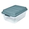 Hefty Hi-Rise 18 Qt. Lift Off Lid Storage Tote, Gray/Clear, 8/Pack (HFT-7160010665666-8)