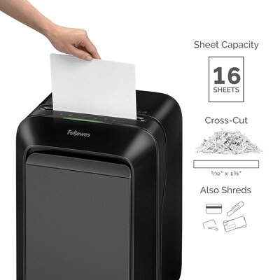 Fellowes Powershred LX180 16-Sheet Cross Cut Personal Paper Shredder (FEL5501601)