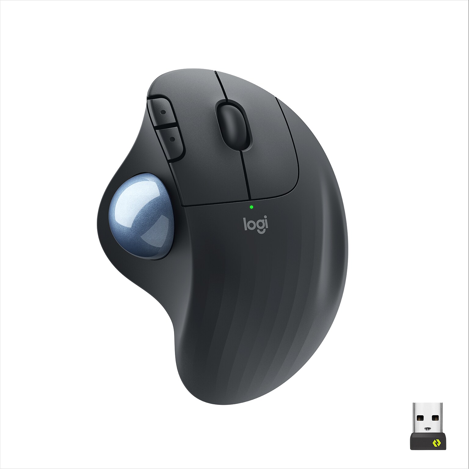Logitech ERGO M575 Wireless Ergonomic Trackball Mouse, Graphite (910-006197)