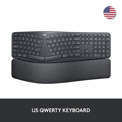 Logitech ERGO K860 for Business Wireless Ergonomic Keyboard, Graphite (920-010175)