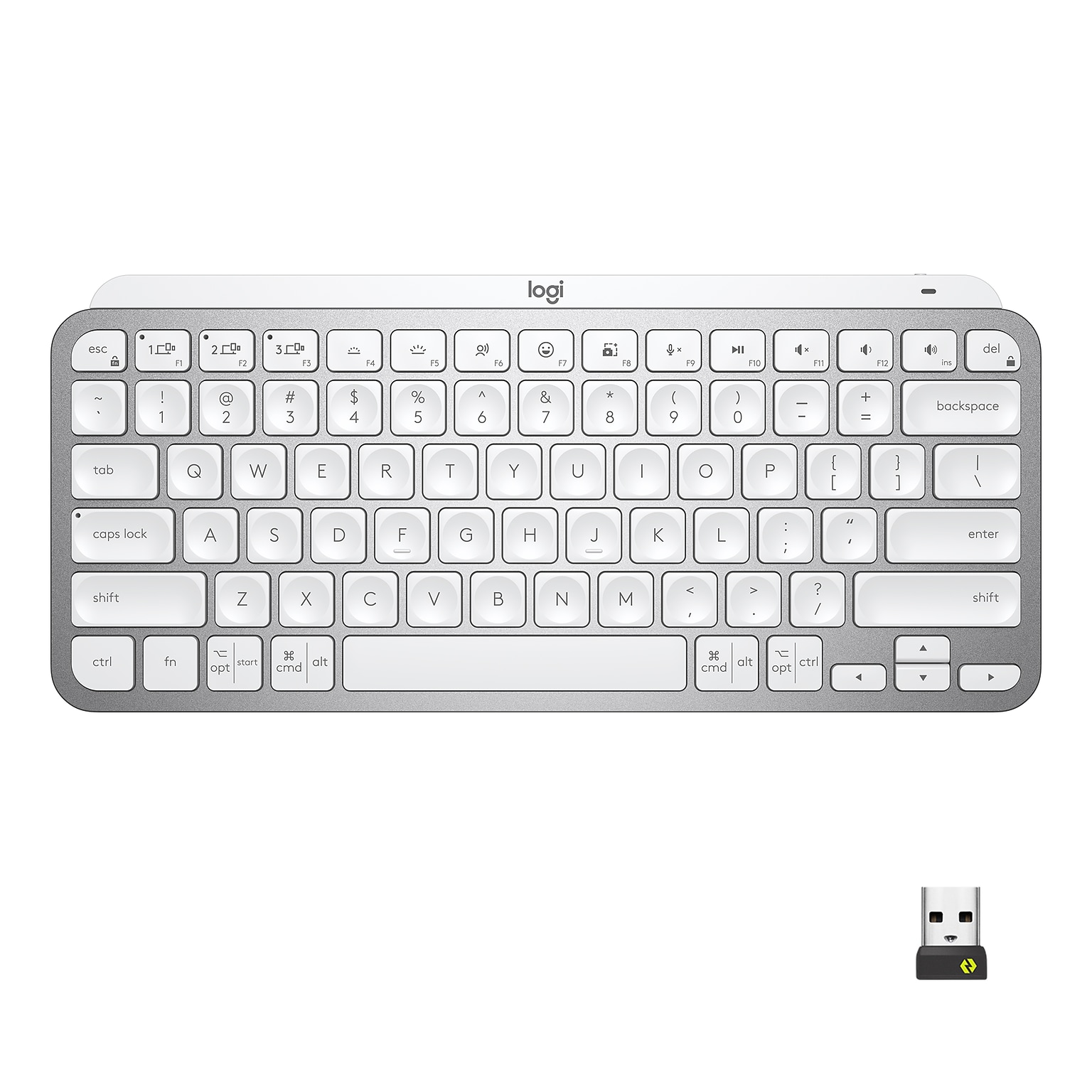 Logitech MX Keys Mini for Business Wireless Ergonomic Keyboard, Pale Gray (920-010595)