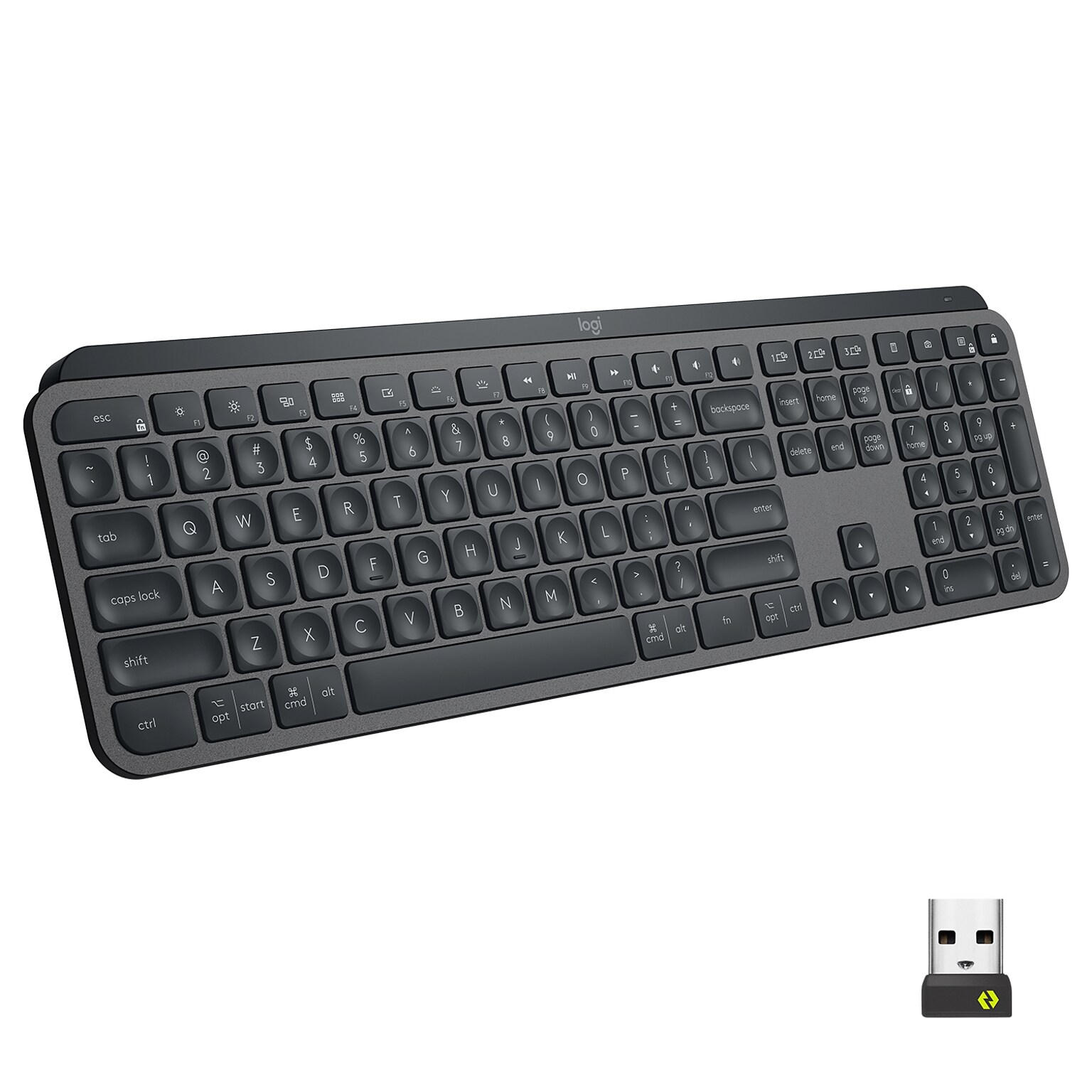 Logitech MX Keys Advanced Wireless Illuminated Keyboard for Business, Graphite (920-010116)