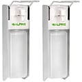 Alpine Industries Wall Mount Elbow Press Liquid Gel Soap and Hand Sanitizer Dispenser, 33oz, Stainless Steel, 2-Pack
