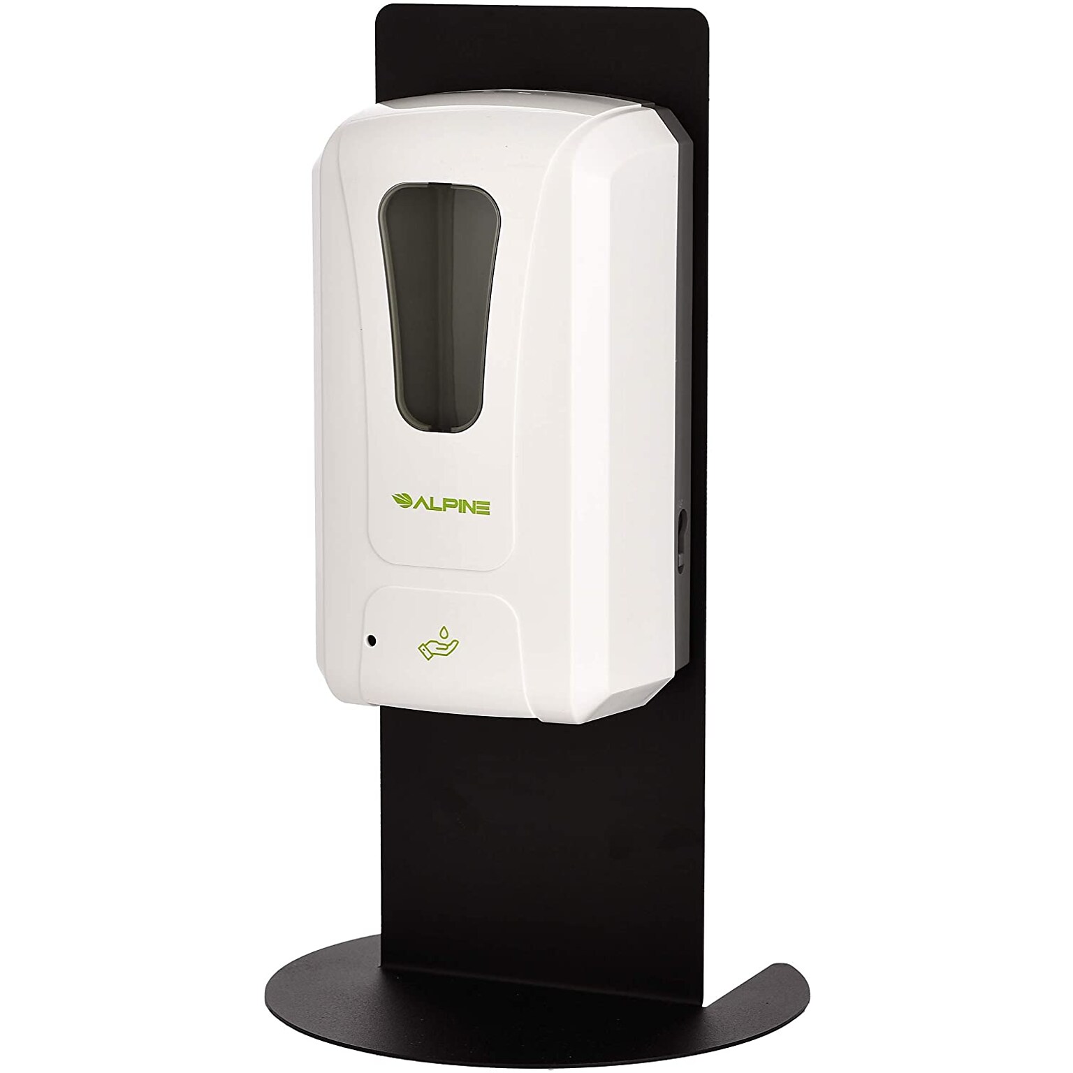 Alpine Industries Automatic Gel Sanitizer Dispenser with Tabletop Stand, 40 oz, Black