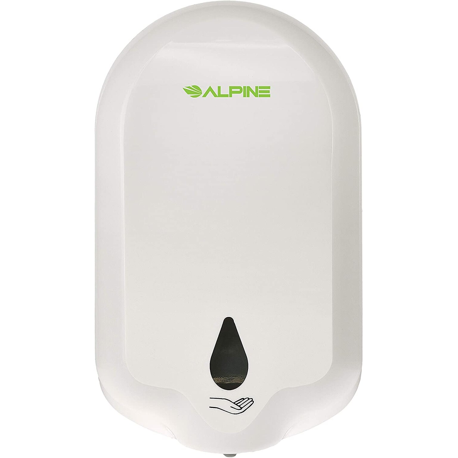 Alpine Industries Wall Mount Automatic Gel Hand Sanitizer Dispenser and Liquid Soap Dispensing, 37 oz, White