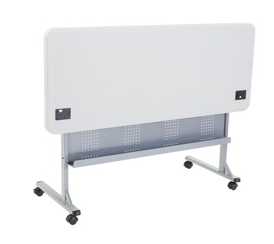 NPS® Flip-N-Store Training Table, 24 x 60, Speckled Gray  (BPFT24601)