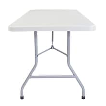 National Public Seating BT3000 Series 6 x 30 Plastic Folding Table, Speckled Gray (BT3072)