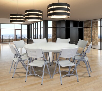 NPS 60" Dia. Folding Table, White (BT60R1)