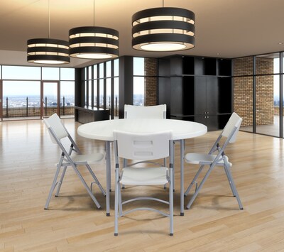 NPS 48" Dia. Folding Table, White (BT48R1)