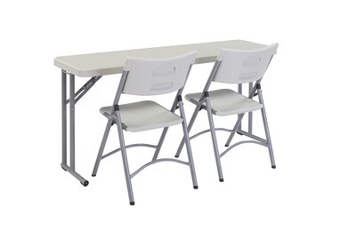 National Public Seating 60" x 18" Folding Table, Gray (BT18601)