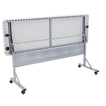 NPS® Flip-N-Store Training Table, 24 x 72, Speckled Gray  (BPFT2472)