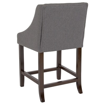 Flash Furniture Carmel Series Transitional Fabric Counter Height Stool, Dark Gray (CH18202024DKGYF)