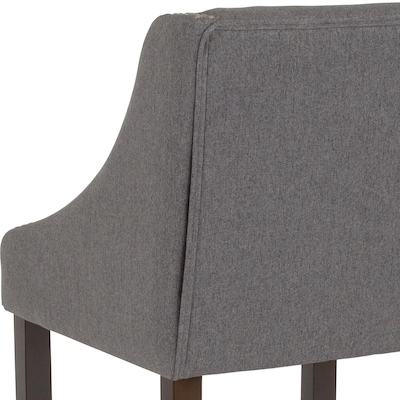 Flash Furniture Carmel Series Transitional Fabric Counter Height Stool, Dark Gray (CH18202024DKGYF)