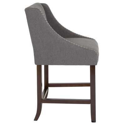 Flash Furniture Carmel Series Transitional Fabric Counter Height Stool, Dark Gray (CH18202024DKGYF)