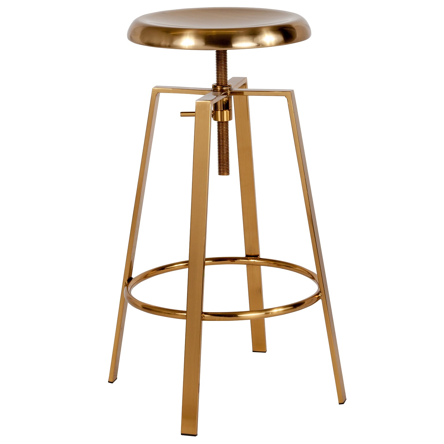 Flash Furniture Toledo Industrial Metal Barstool, Gold (CH18107026SGLD)