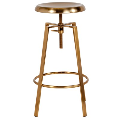 Flash Furniture Toledo Industrial Metal Barstool, Gold (CH18107026SGLD)