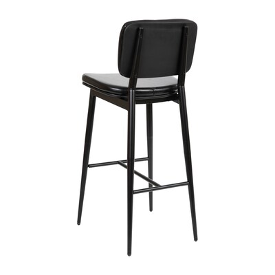 Flash Furniture Kenzie LeatherSoft Barstool, Black, 2-Pieces (AYS01BK)