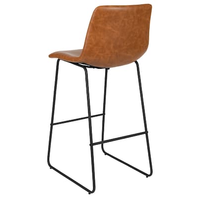 Flash Furniture LeatherSoft Barstool, Light Brown, 2-Pieces (2ETER1834530LB)