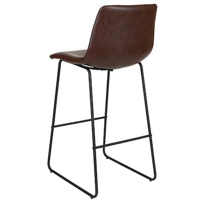 Flash Furniture LeatherSoft Barstool, Dark Brown, 2-Pieces (2ETER1834530DB)