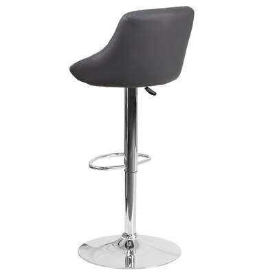 Flash Furniture Contemporary Vinyl Barstool, Gray, 2-Pieces (2CH82028AGY)