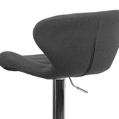 Flash Furniture Contemporary Fabric Barstool, Charcoal, 2-Pieces (2CH321BKFAB)