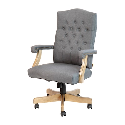 Flash Furniture Derrick Fabric Swivel Executive Office Chair, Gray (802GR)