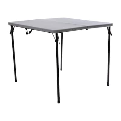 Flash Furniture Dunham Folding Table, 34 x 34, Gray (DADLF86GY)