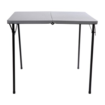 Flash Furniture Dunham Folding Table, 34" x 34", Gray (DADLF86GY)