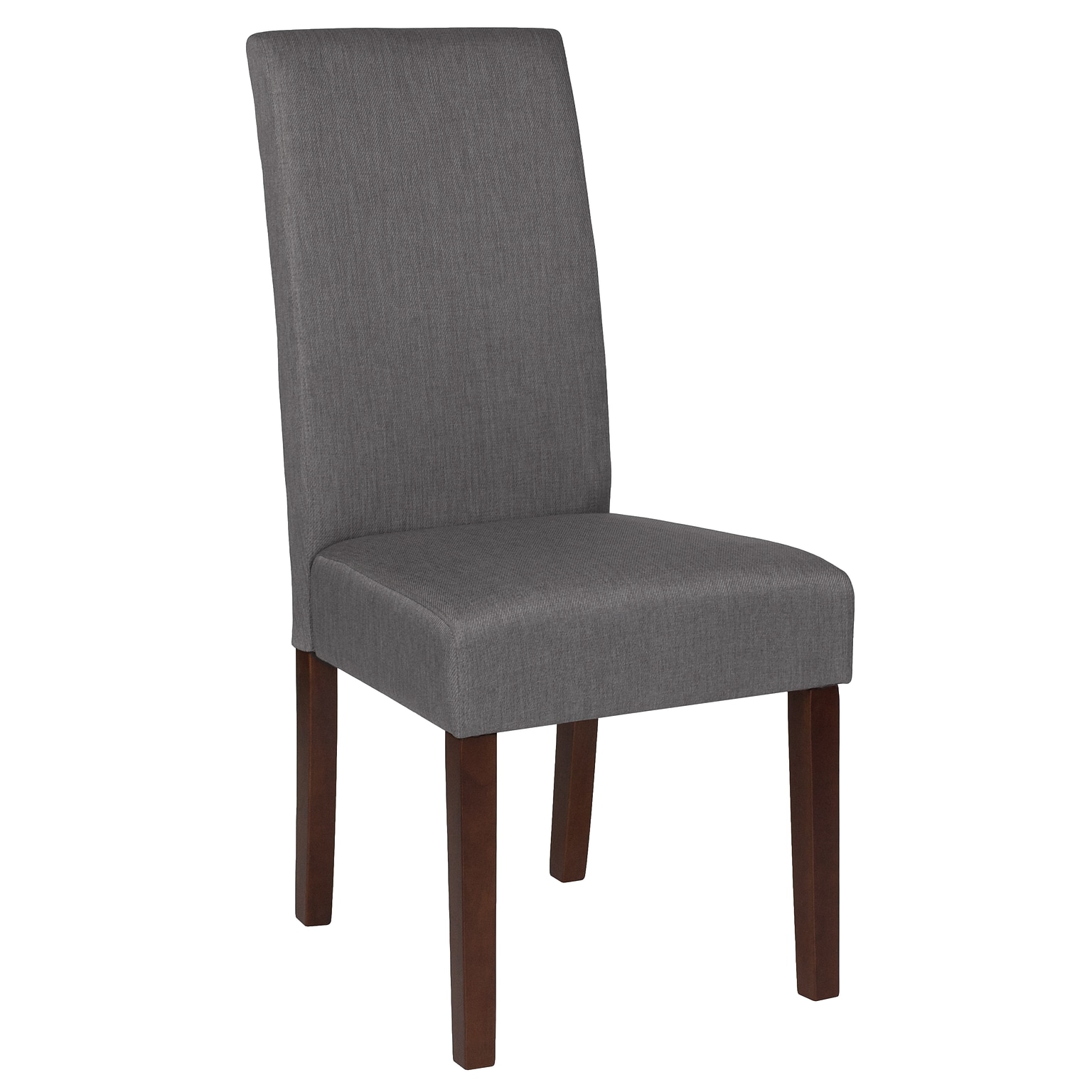 Flash Furniture Greenwich Series Mid-Century Modern Fabric Parsons Dining Chair, Light Gray (QYA379061LGY)